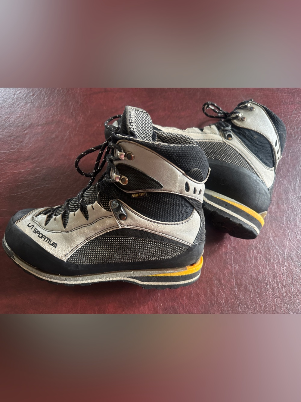 La Sportiva Men's Gray and Black Mountaineer Boots Size 41